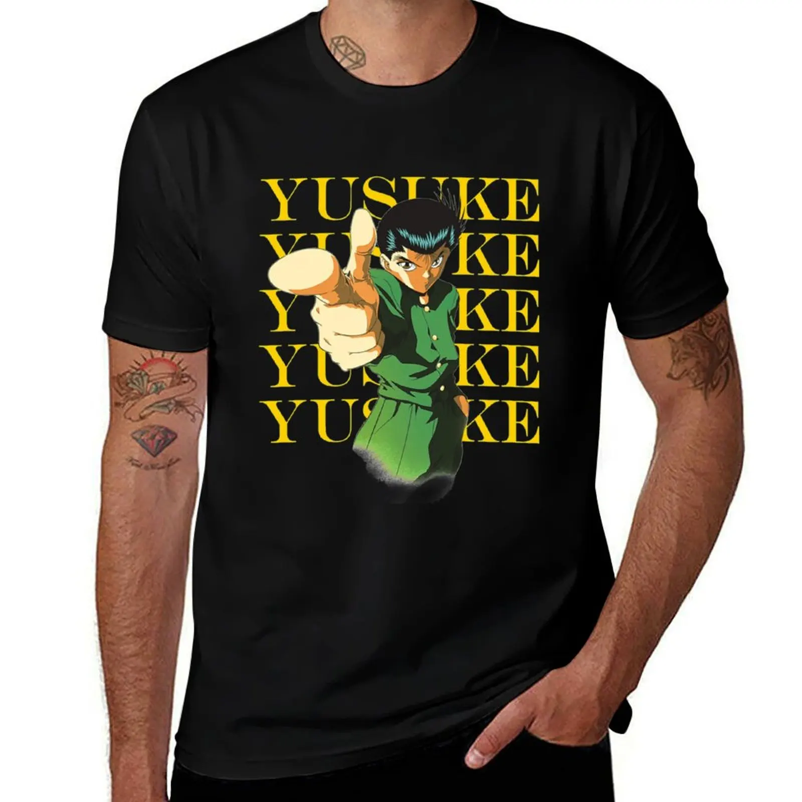 Фото Футболка Yusuke Yu Yu - Hakusho, ультрамягкая, дышащая, с коротким рукавом №1