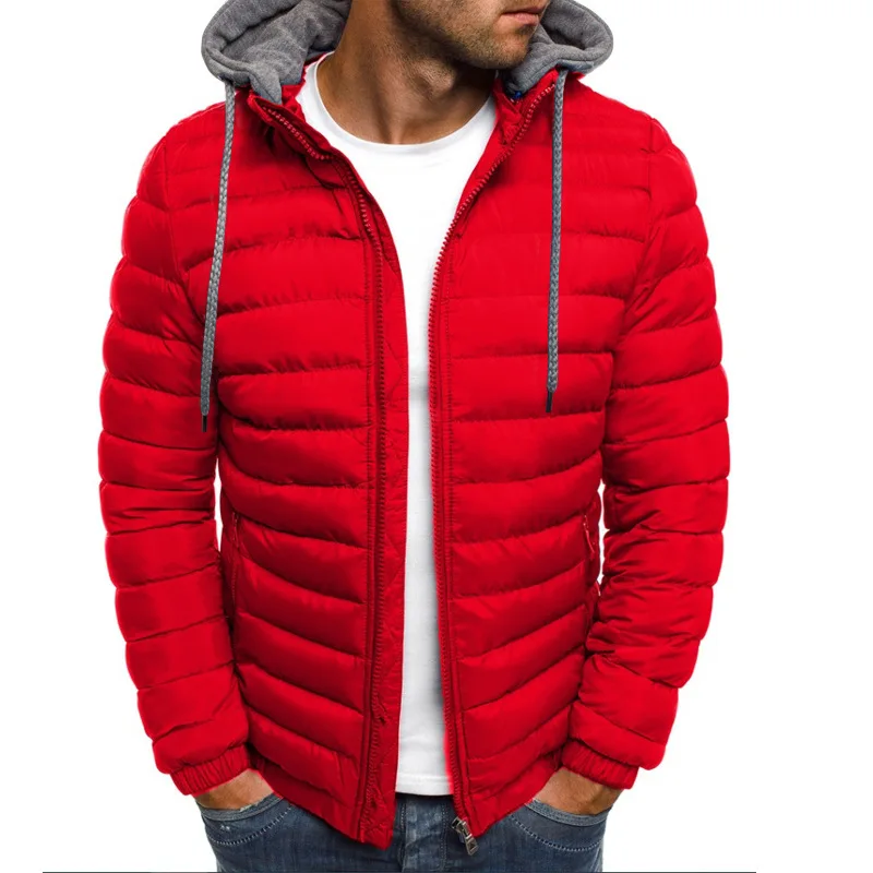 Winter Coat Men Outdoor Jacket Warm Solid Thick Jacket Autumn Windproof Slim Hooded Down Jackets Plus Size Ultralight Down Coat
