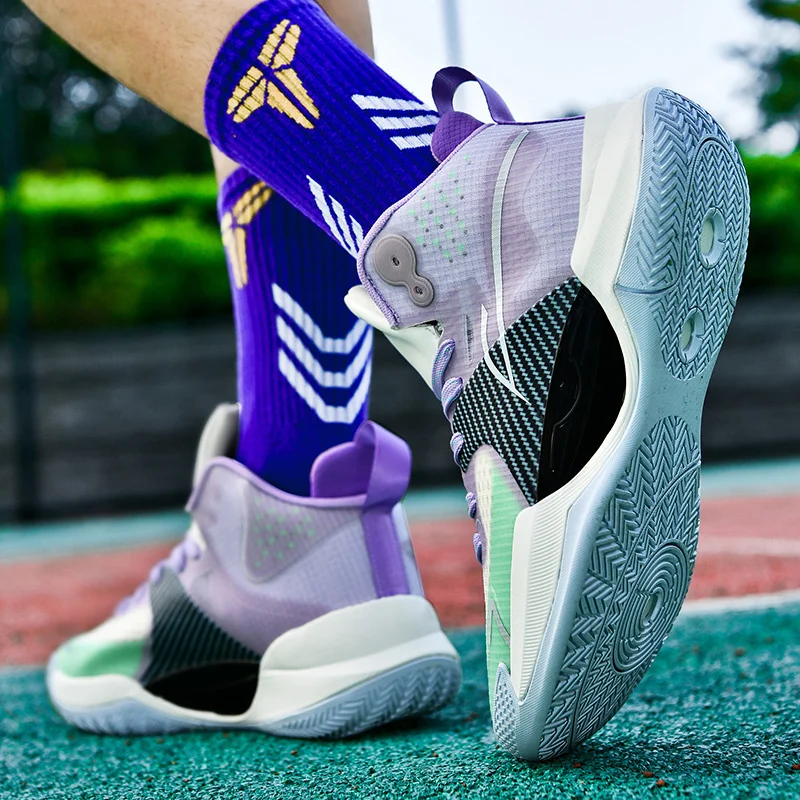 Fashion Rainbow Professional Men's Basketball Shoes Unisex High Top Women Sneakers Platform Men Trainers Shoes Basket Homme 2023