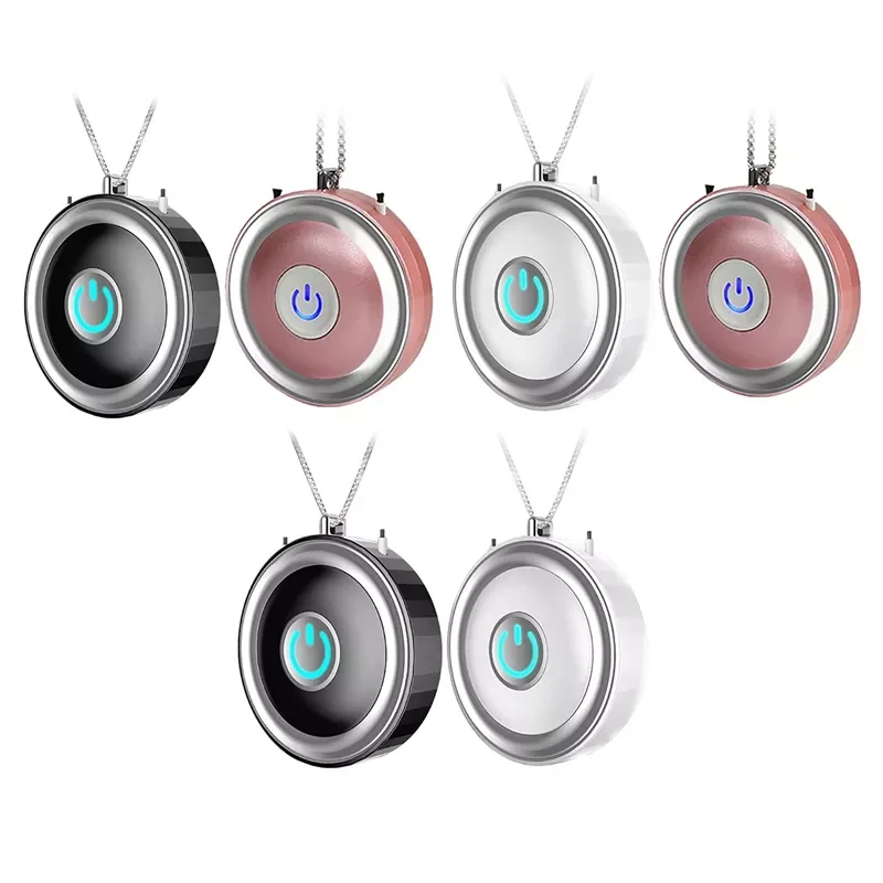 

2 Pcs Necklace Air Purifier, Home Hanging Neck Type Car Oxygen Bar At Any Time Negative Ion Air Purifier