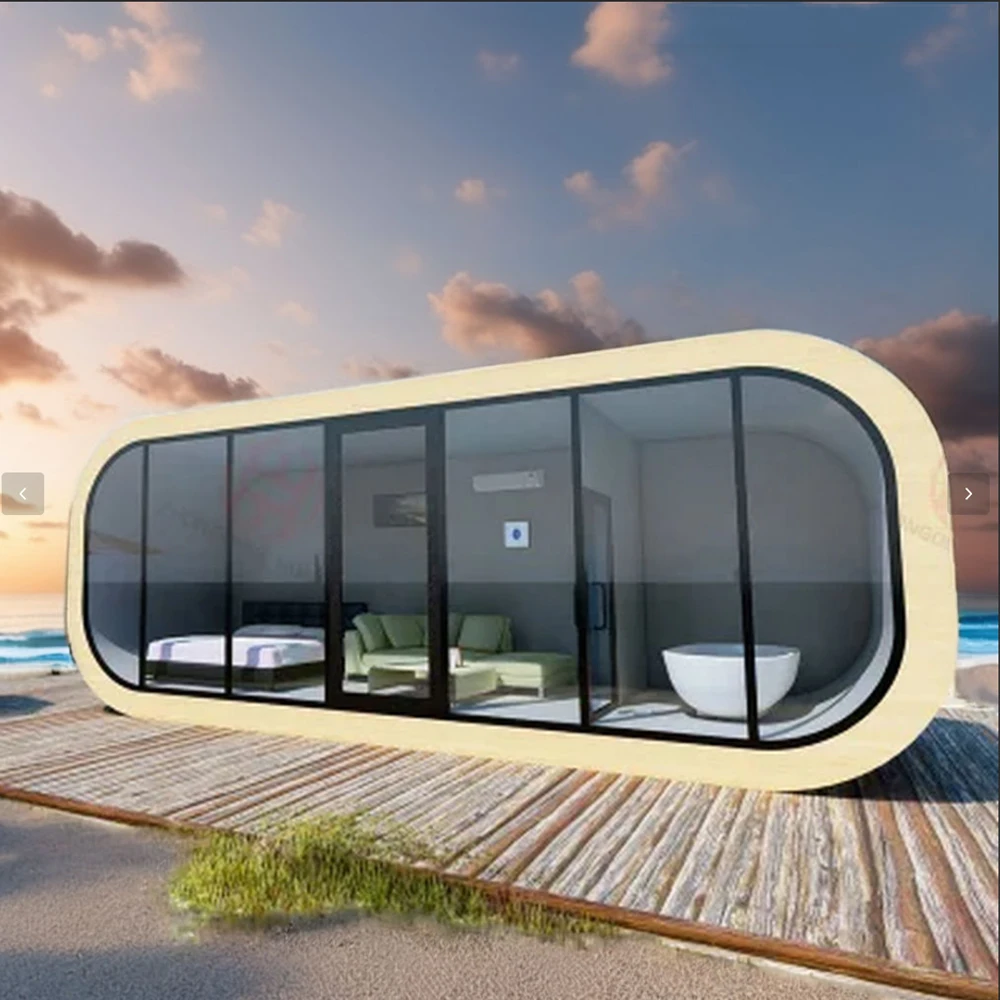 Фото Мобильный дом-контейнер Apple Cabin: стальной, переносной, сборный, миниатюрный, роскошный, для отелей №5