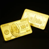 usa 100 dollar bullion 24k gold bar american metal coin golden bars usd with gift box gold coin coins collectibles