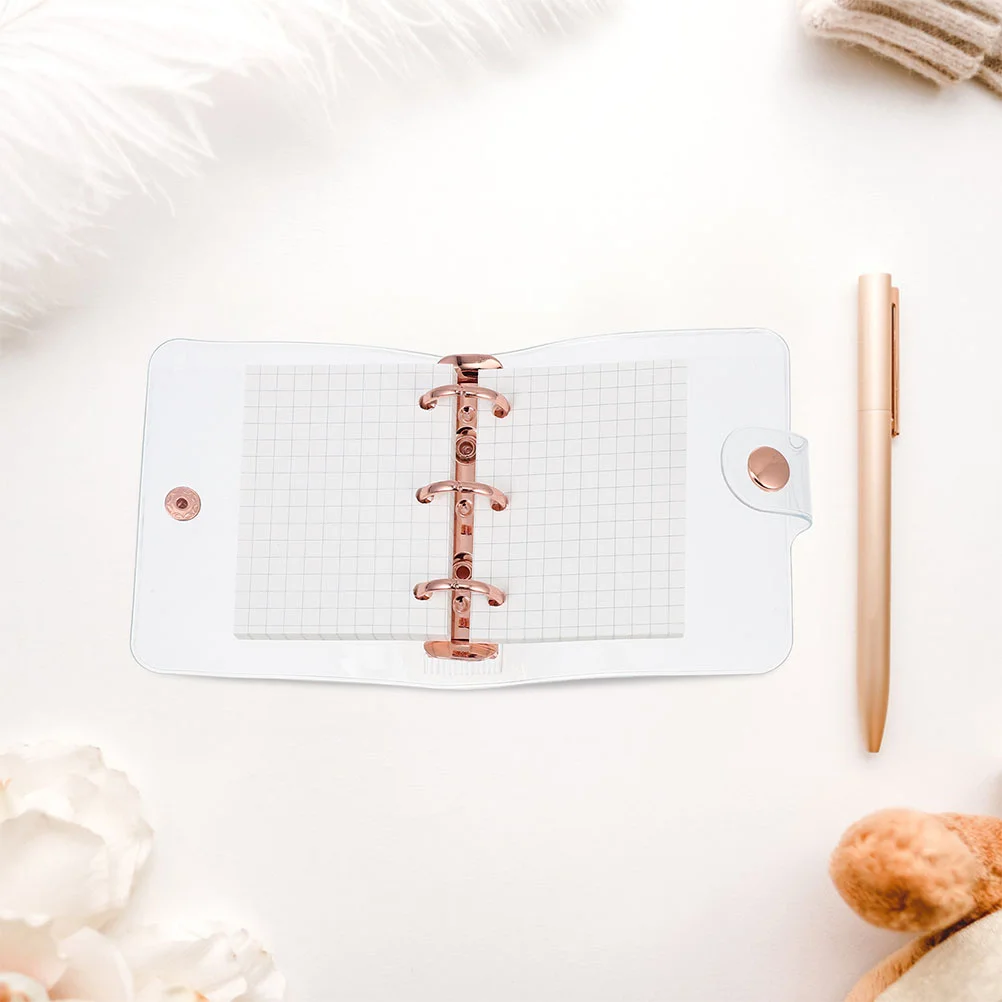 

2 Sets Notebooks Decorate Loose-leaf Scrapbook Pocket Mini Binder 3 Ring Lovely Notepad DIY Diary Schedule Planning Student