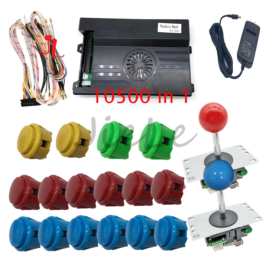 3D Pandora HACK 10500 In 1 Wifi FROM EX 8000 IN 1 DIY Kit 2 Playes Arcade Game Console Cabinet Bartop 8 Way Joystick Push Button