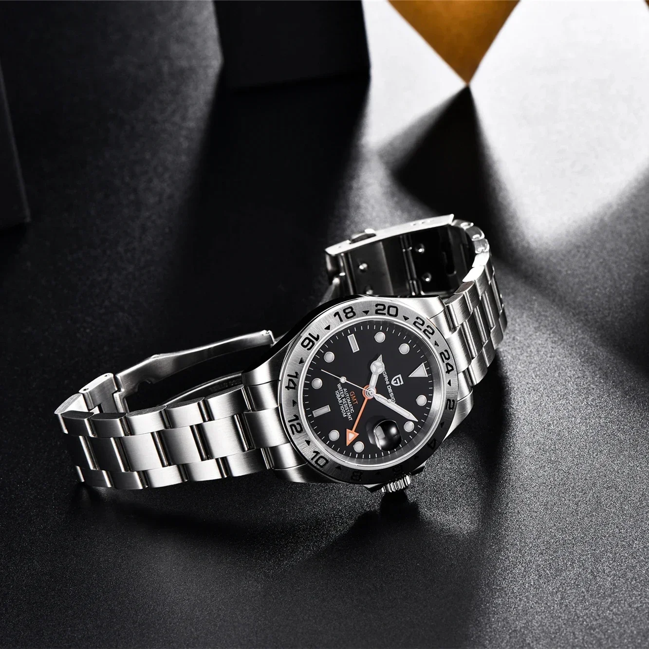 PAGANI DESIGN GMT 2021 автоматические мужские механические часы из нержавеющей стали