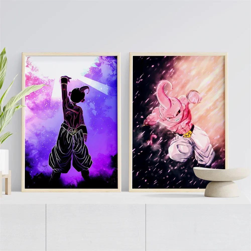 Аниме Dragon Ball Majin Buu Villain Роль Холст Классический Плакат Картина Bandai No Frame Печати