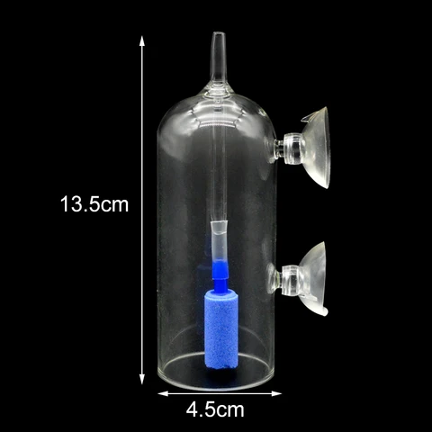 Кислородный воздушный насос для аквариума, CO2, распылитель, стеклянный аэратор, оксигенатор