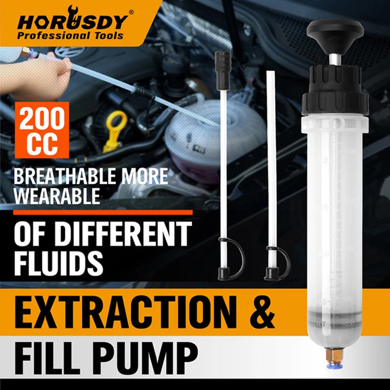 

Fluid Extractor 200cc Car Oil Fluid Extraction Fill Pump Fluid Syringe Pump