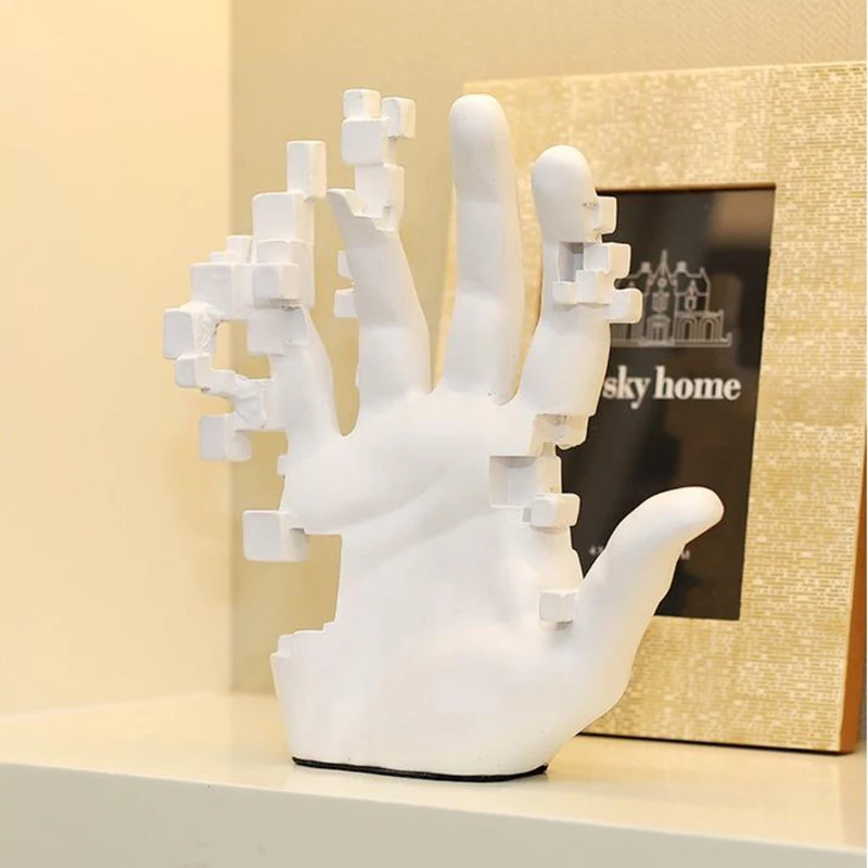

Artistic Modern Nordic Living Room Decor Hand Finger Statue Ornament Simple Sculpture Desk Accessories Decoration Art Craft Gift