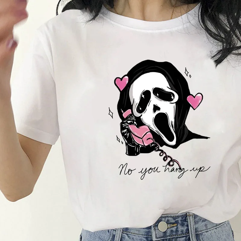 

Футболка женская оверсайз в готическом стиле, модная рубашка с принтом «призвание грозди», в стиле панк, крутая уличная одежда на Хэллоуин д...