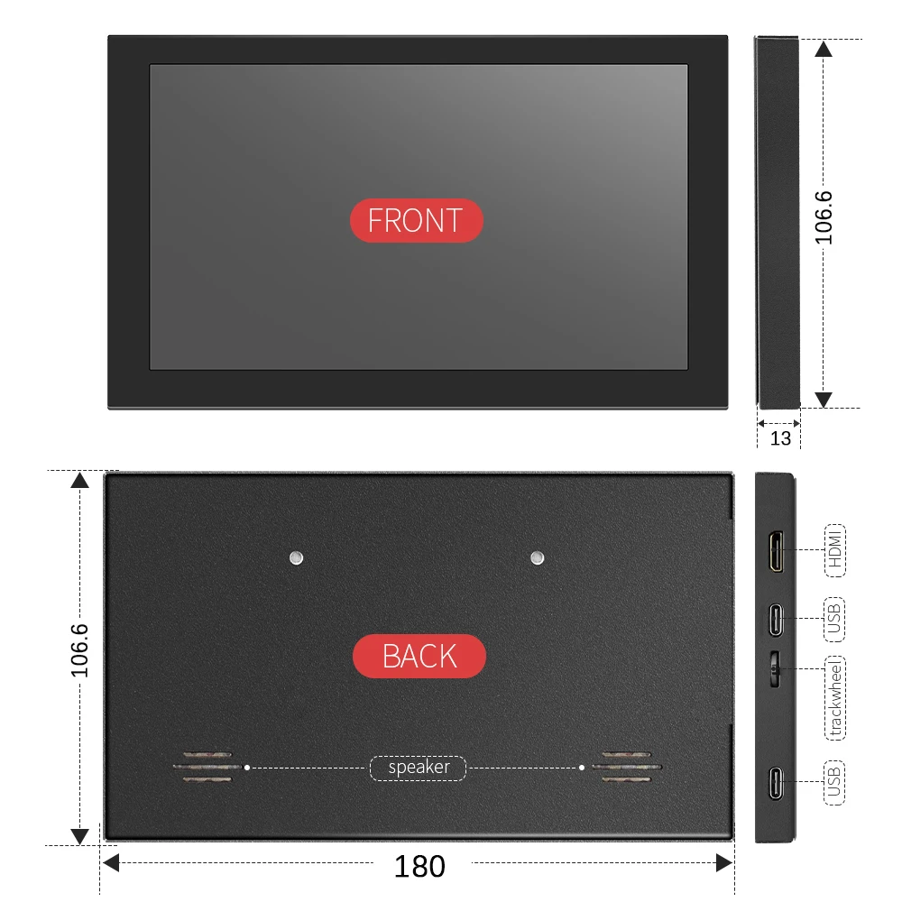 Новый 7-дюймовый экран с сенсорным экраном высокой четкости 1024*600 для ПК
