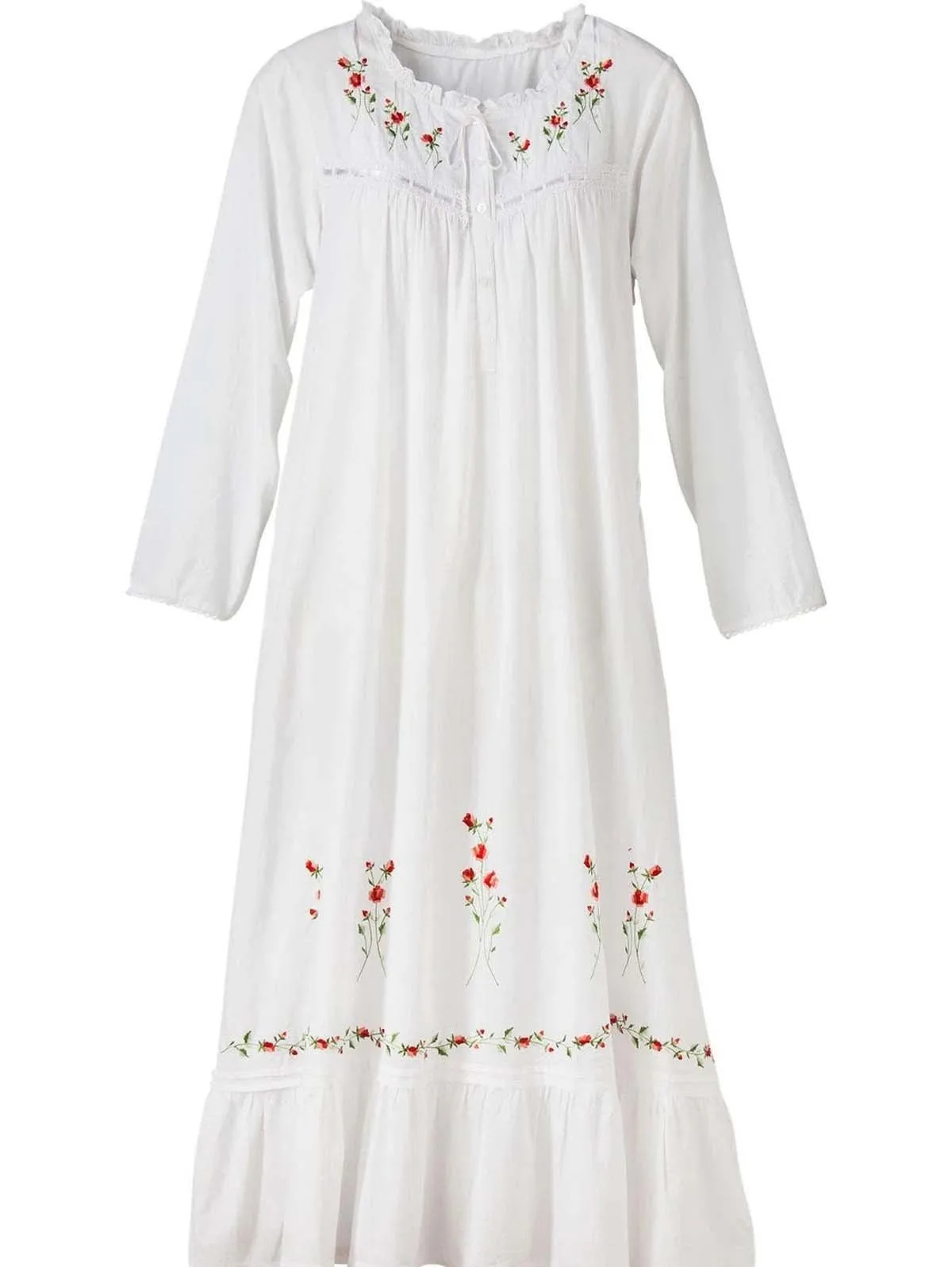 Spring Autumn Womens long sleeves White Sleepshirts Vintage Lady Girls Nightgowns Nightdress Royal Style Pajamas Sleepwear