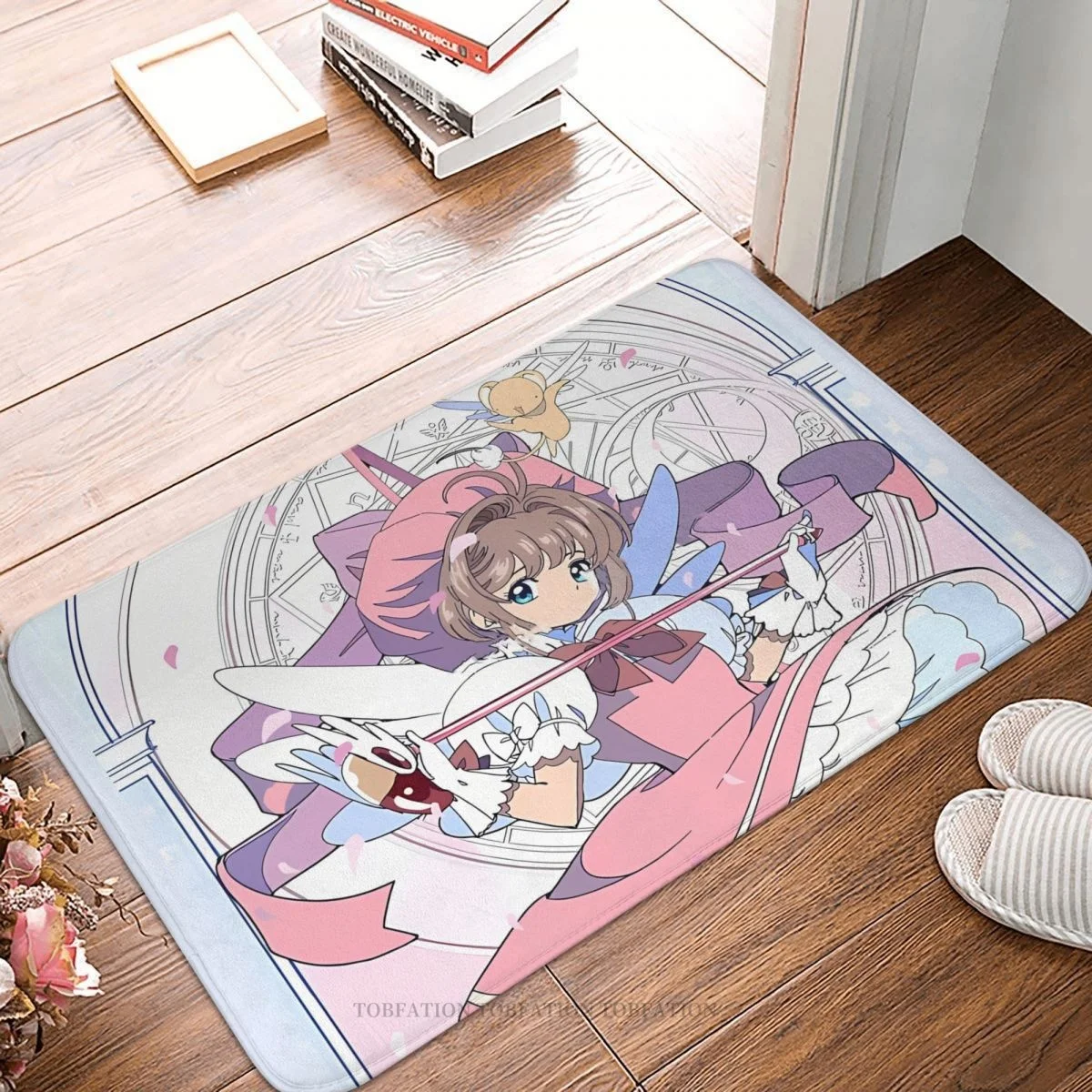 

Comic Card Captor Sakura Bedroom Mat The Ultimate Card Sealer Doormat Kitchen Carpet Balcony Rug Home Decor