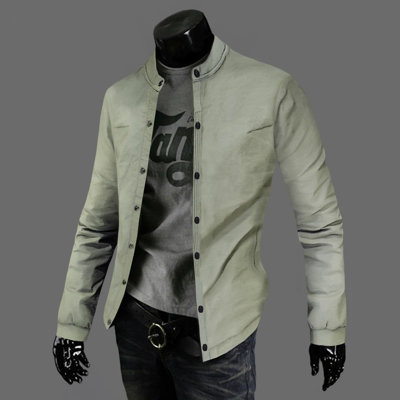 Мужская куртка на весну и осень повседневная корейская модная тонкая верхняя