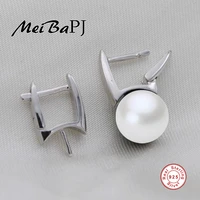 meibapjfashion genuine natural freshwater pearl earrings 925 sterling silver jewelry female stud earrings for women gift box