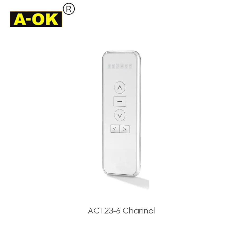 Фото A-OK AC123 1/2/6/16-CH пульт дистанционного управления RF433 беспроводной передатчик управления для электрического изогнутого двигателя A-OK, без батареи №4