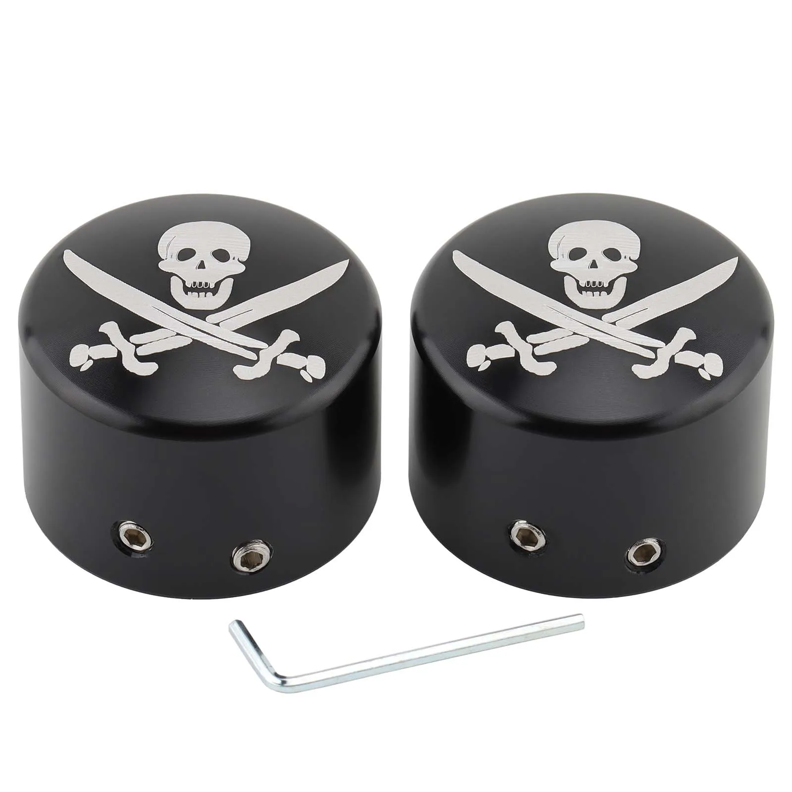 Мотоциклетная череп передняя ось крышка гайки Комплект болтов для Harley Sportster XL 883 1200 Touring Street Glide Dyna Softail FLTR FLHT