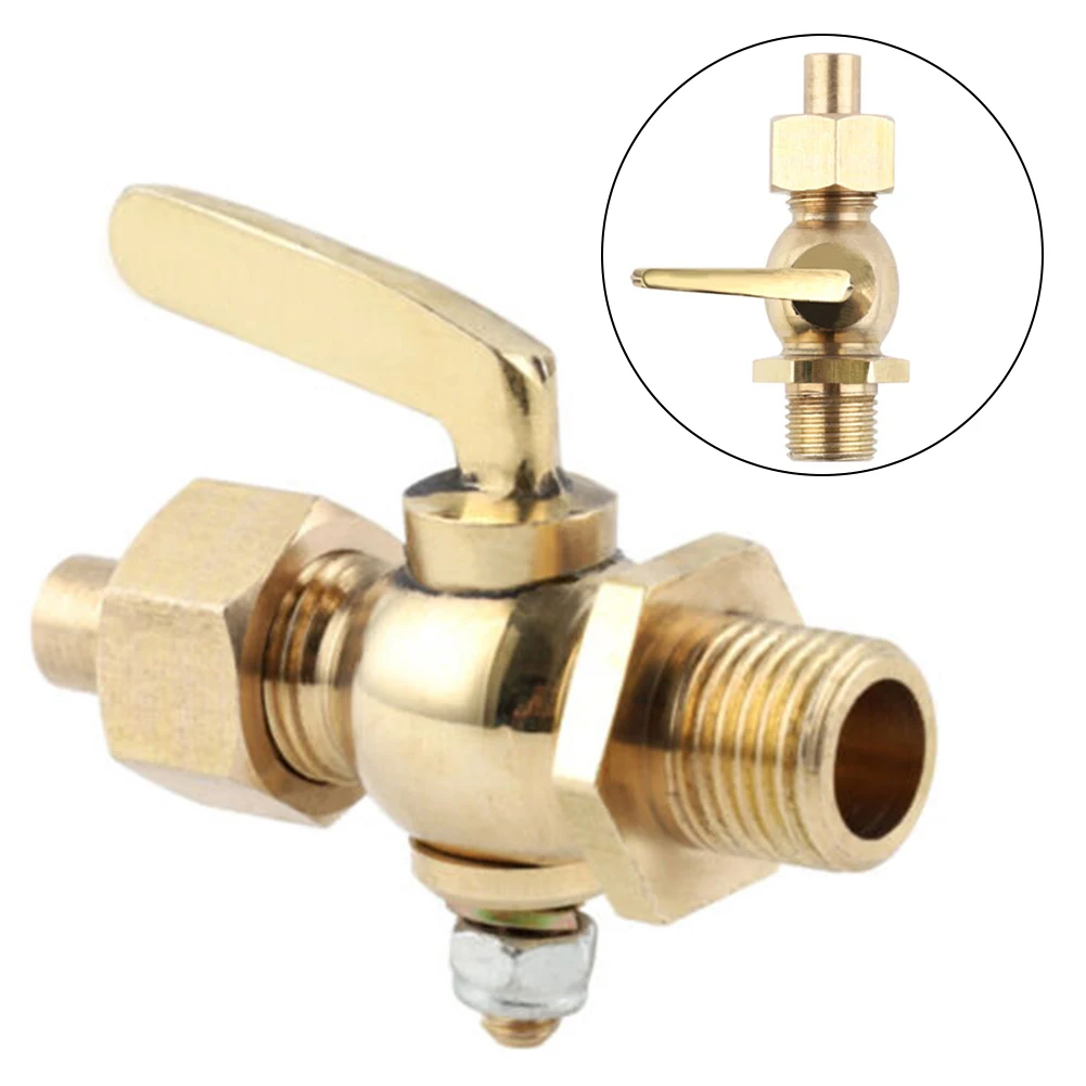 

1/8IN-1/4IN Valve Brass Petcock 6.5 * Height 4.5cm Copper Dowel Mouth Standard Pattern Switch Rotation Air Intake