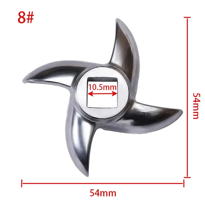 

1 шт. 5 # 8 # 10 # 12 # 22 # 32 # Аксессуары для мясорубок, оригинальная головка с крестообразным лезвием из нержавеющей стали, задняя лезвие черепахи