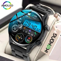 2022 nfc smartwatch men amoled 390390 hd screen always display the time bluetooth call ip68 waterproof smart watch for xiaomi