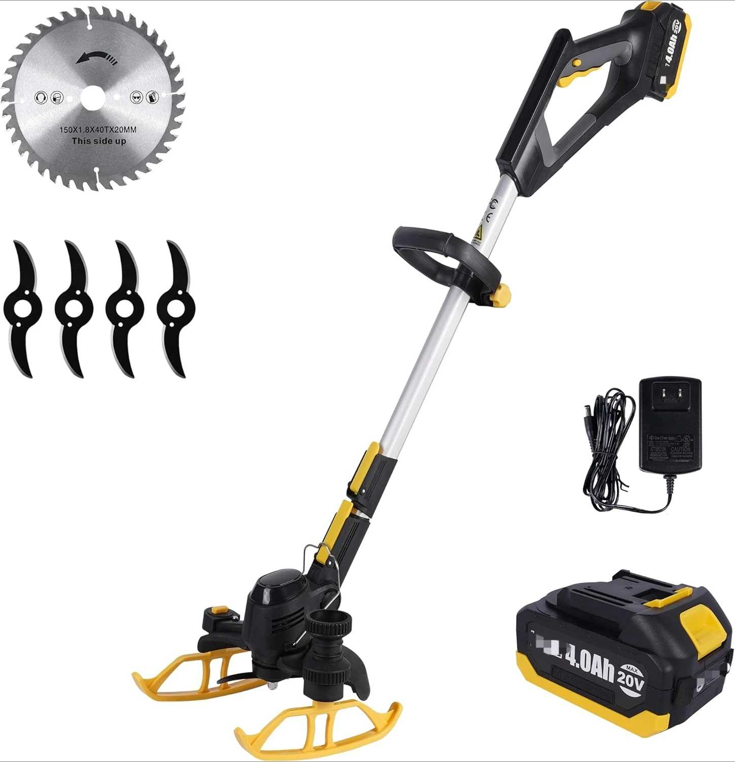 Беспроводной электрический триммер для травы перезаряжаемый с аккумулятором на