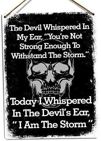 

New Metal Sign Aluminum Sign I Am The Storm Twine Wall Sign for Outdoor & Indoor 12 x 18 Inches