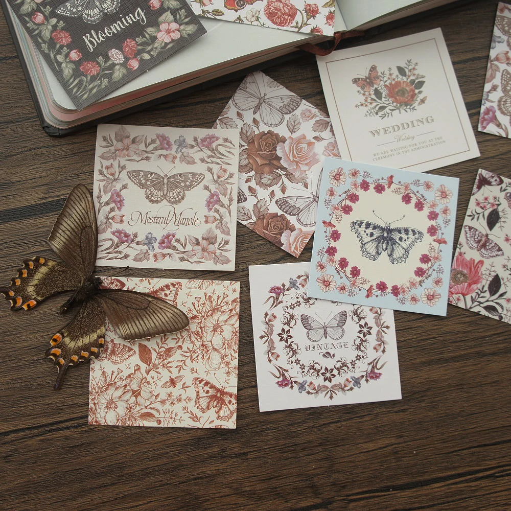 

30pcs Love Story Bout Butterfly Wedding Style Creative Craft Paper Background Scrapbooking DIY Use