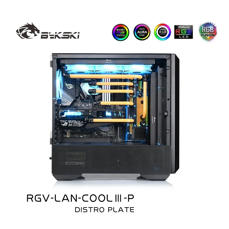 

Bykski Acrylic Distro Plate /Board Cooler Solution for Lian Li LANCOOL III /Kit for CPU and GPU Block /Instead Reservoir