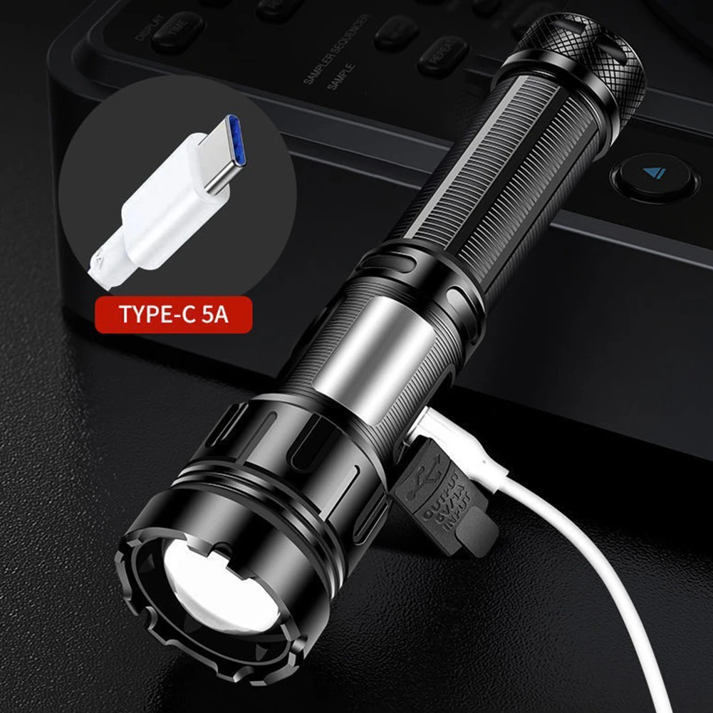 

XHP50 Portable Flashlight 800LM COB LED Outdoor Lantern Type-C USB Rechargeable IPX4 Waterproof Hiking Camping Supplies