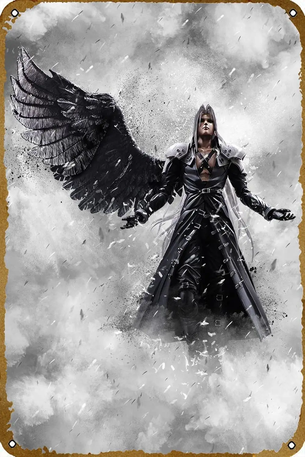 Sephiroth Ретро жестяная вывеска для видеоигр постер геймера декор настенного