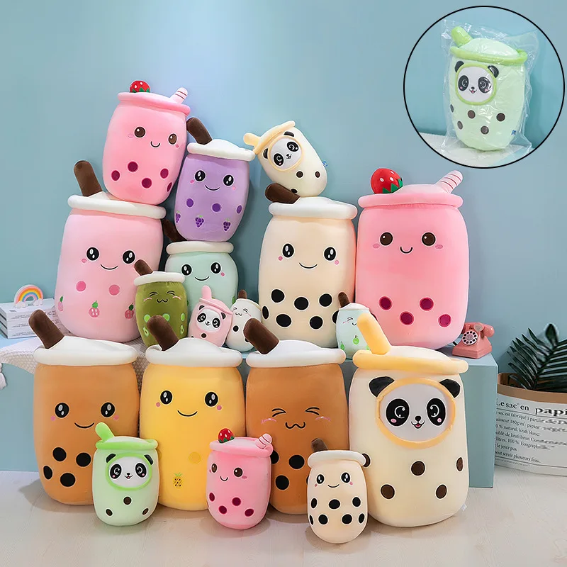 

Cute Boba Milk Tea Plushie Toy Soft Stuffed Latte Americano Coffee Taste Milk Tea Hug Pillow Balls Bubo Tea Cup Cushion For Kids