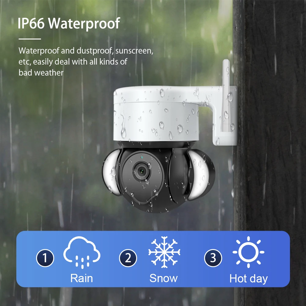 Цена PZVDSOG 3MP WIFI умная камера солнце и луна полноцветная, обнаружение человека автоматическое отслеживание наружная камера видеонаблюдения