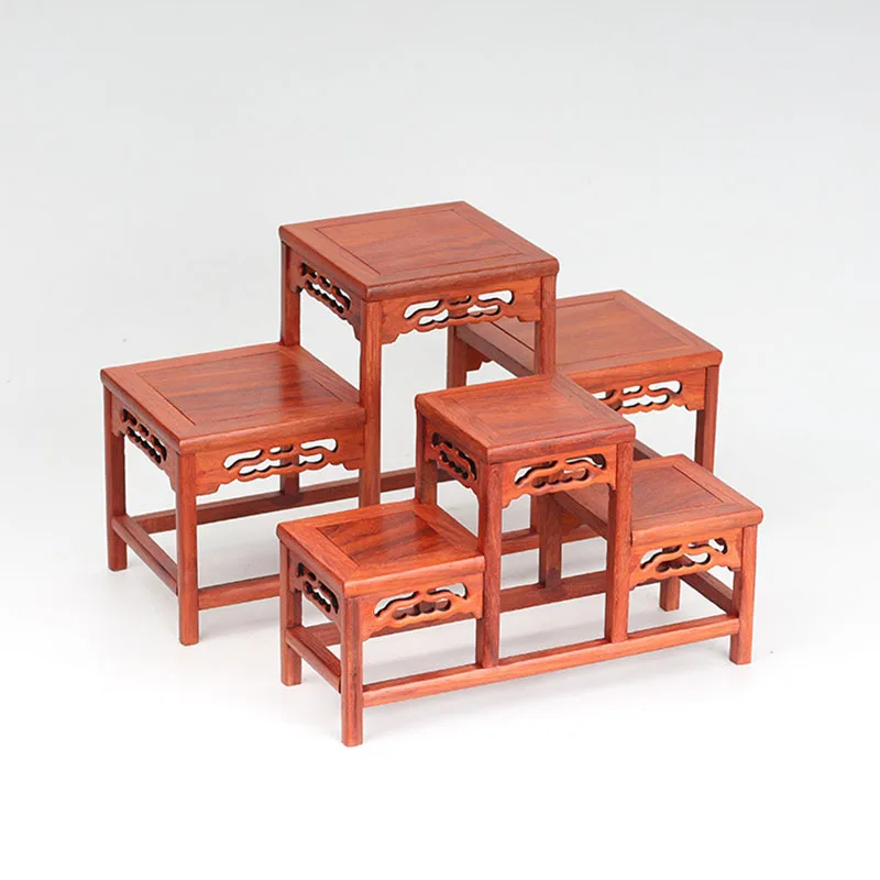 

Rosewood antique shelf solid wood Chinese small multi treasure pavilion purple clay teapot tea set shelf shelf display shelf