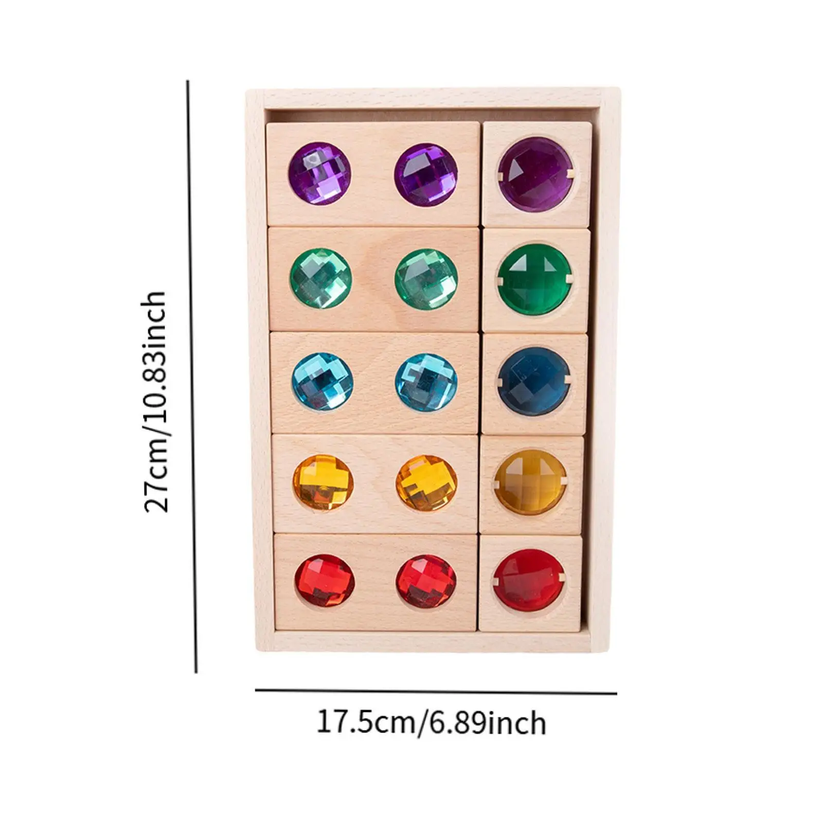 Набор деревянных строительных блоков для детей радужные акриловые кубики блоки