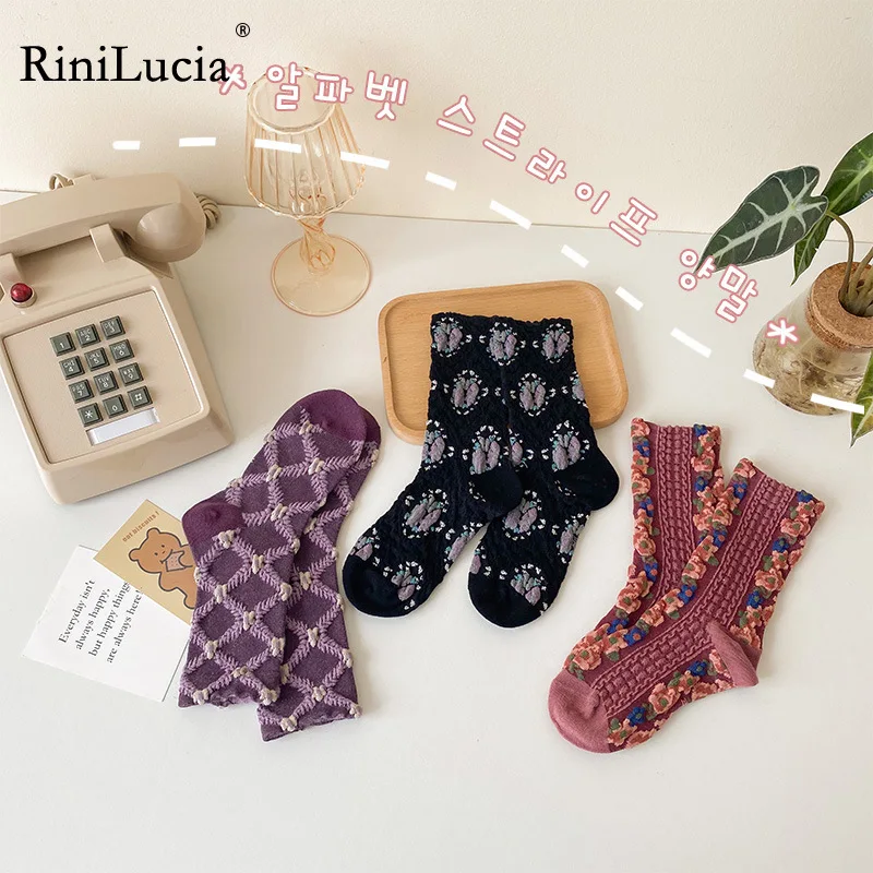 

RiniLucia Baby Socks Girl Newborn Infantil Kid Knee High Socks Toddler Babygirl Anti Slip Cotton Winter Infant Long Sock
