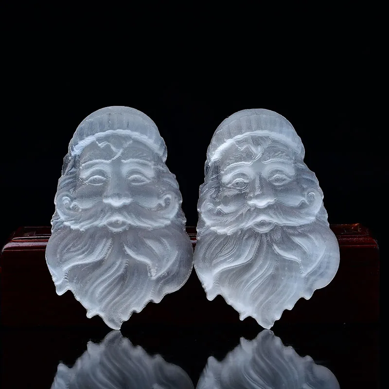 

1PC 100% Natural Crystal Selenite Father Christmas Statue White Gypsum Carved Ornaments Specimens Healing Stone Home Decor Gift