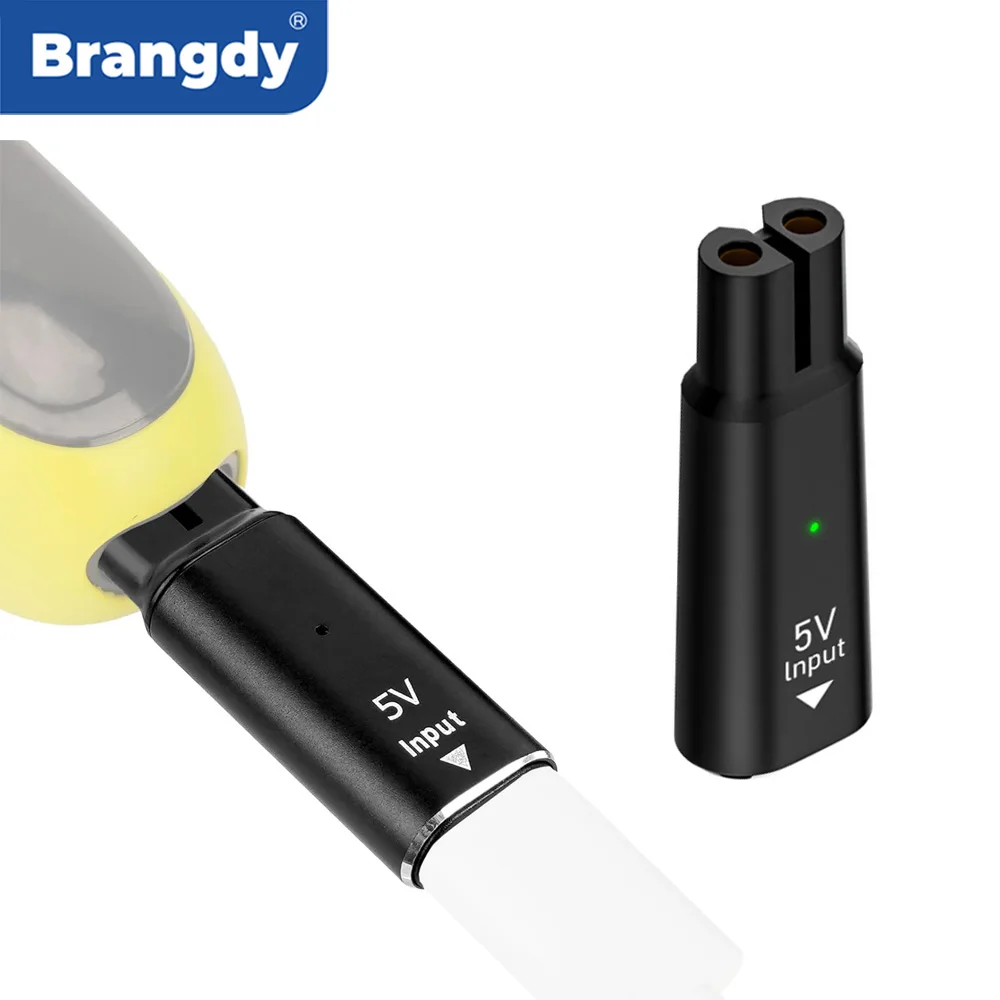 Brangdy 5V Type-C Shaver Adapter Charger Converter Fit for Philips One Blade QP2724 QP2834 QP1424 QP1924 QP4631 Beard Trimmer