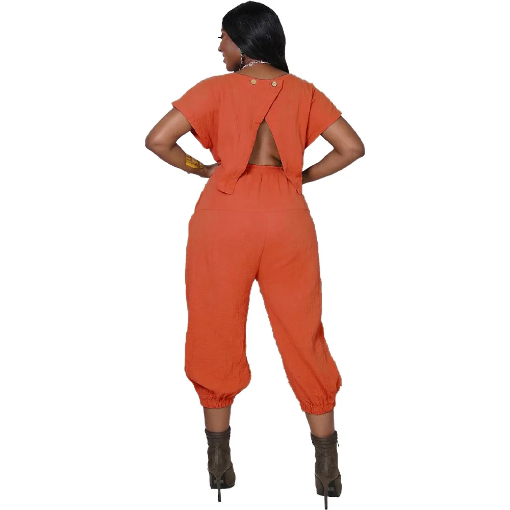 Комплект Perl женский из двух предметов модный пикантный однотонный костюм с