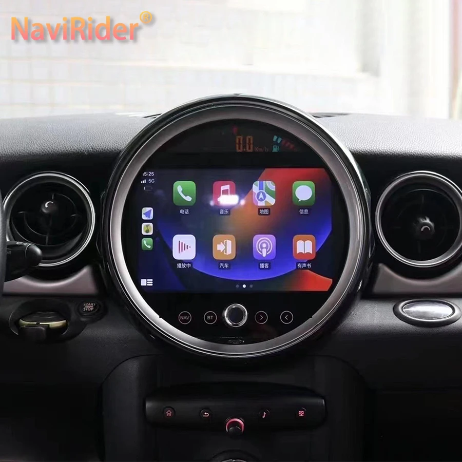 Автомобильный Android 14 GPS стерео экран для Mini One Cooper R55 R56 Peaceman Clubman 2011 кабриолет