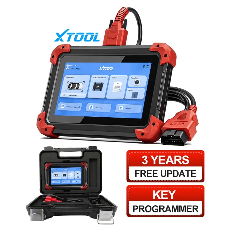 Фото Новейший автомобильный сканер XTOOL D7 V2.0 OBD2, диагностический инструмент для всех систем автомобиля с функцией кодирования ЭБУ FCA, программатор автомобильных ключей, 36+ функций сброса. №1