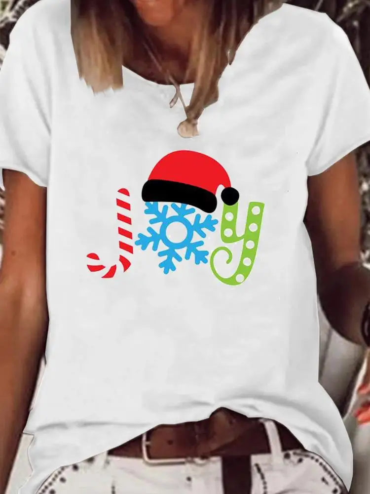 

Женская одежда, футболка, футболка с графическим рисунком, праздничная одежда в стиле 90-х с принтом снежинок и надписью «Love Trend» на Рождество...