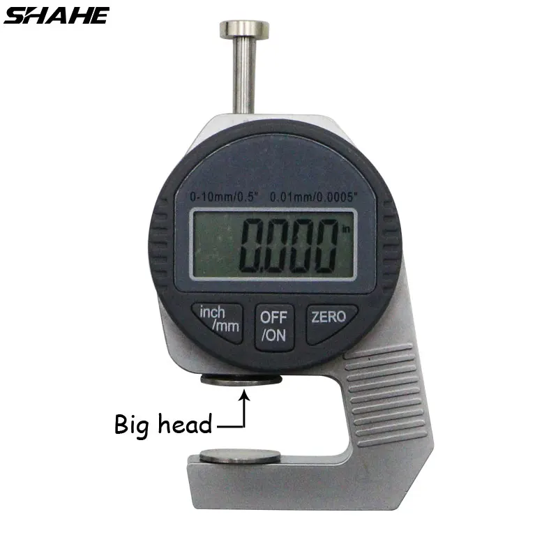 

Portable Large LCD Electronic Thickness Gauge Mini 0.01 mm Digital Thickness Gauge Meter 0-12.7 mm With Big Head
