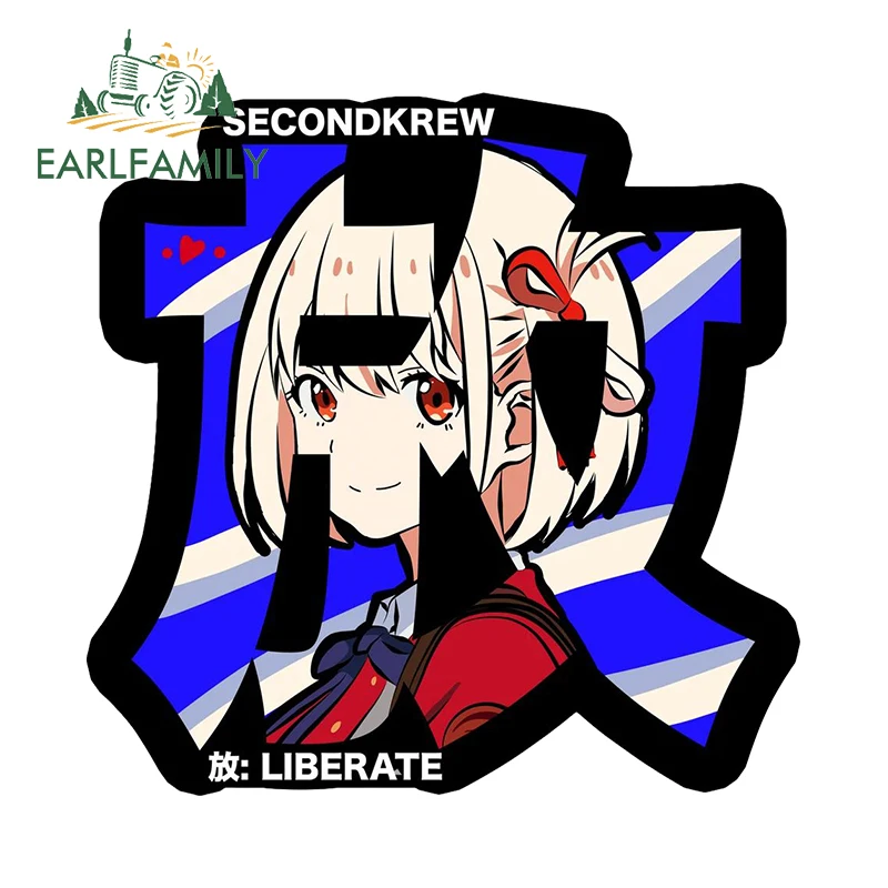 EARLFAMILY 13 см x 12 8 Nishikigi Chisato Peeker автомобильная наклейка фанарт аниме слово