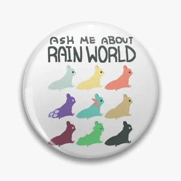 

Металлическая брошь "Спросите меня о мире дождя"