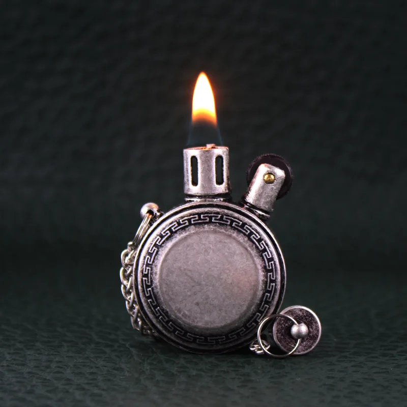 

Creative Pocket Watch Kerosene Lighter Retro Nostalgic Grinding Wheel Lighter Pendant Personality Gift