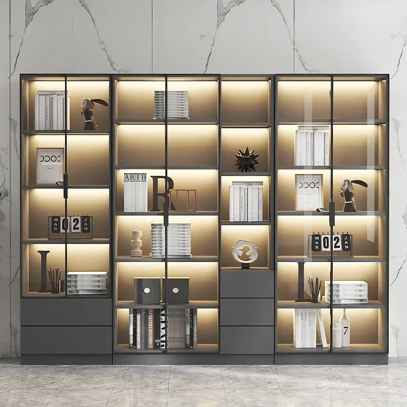 * Пыленепроницаемый книжный шкаф со стеклянной дверью демонстрационный