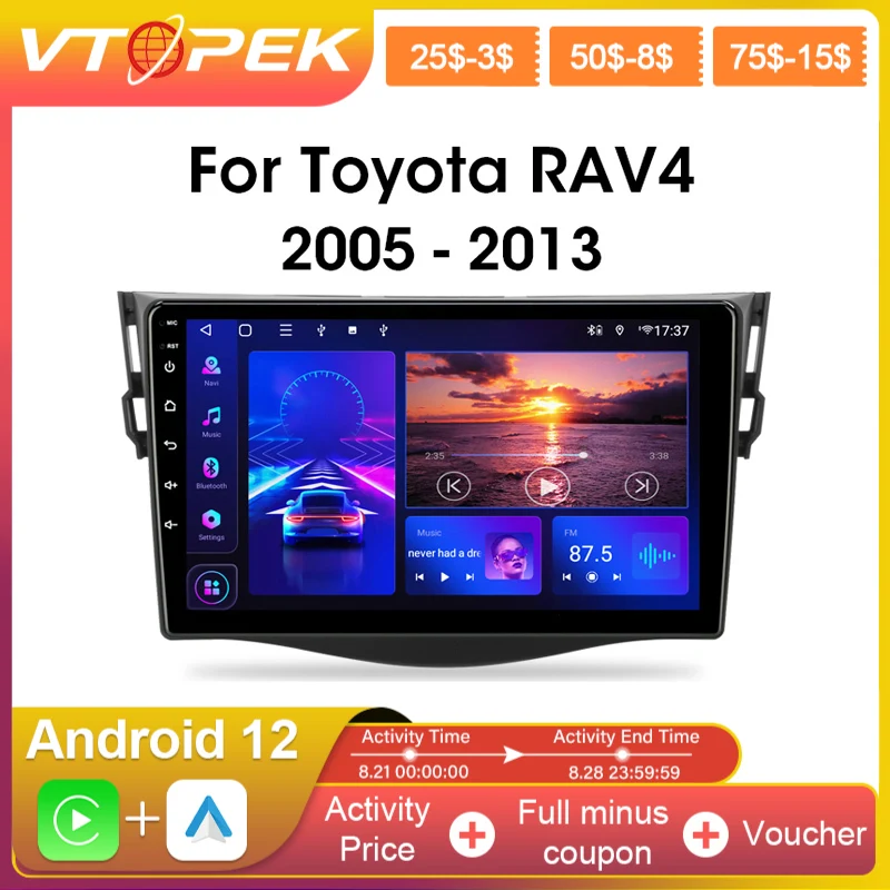 Multimidia Video Player Navigation Gps For Toyota Rav4 Rav 4 2005-2013 Head Unit
