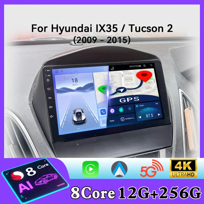 Фото Автомагнитола Android для Hyundai IX35 Tucson 2 2009-2015, автомобильный мультимедийный плеер, навигация GPS, Carplay, экран, автомагнитола №1
