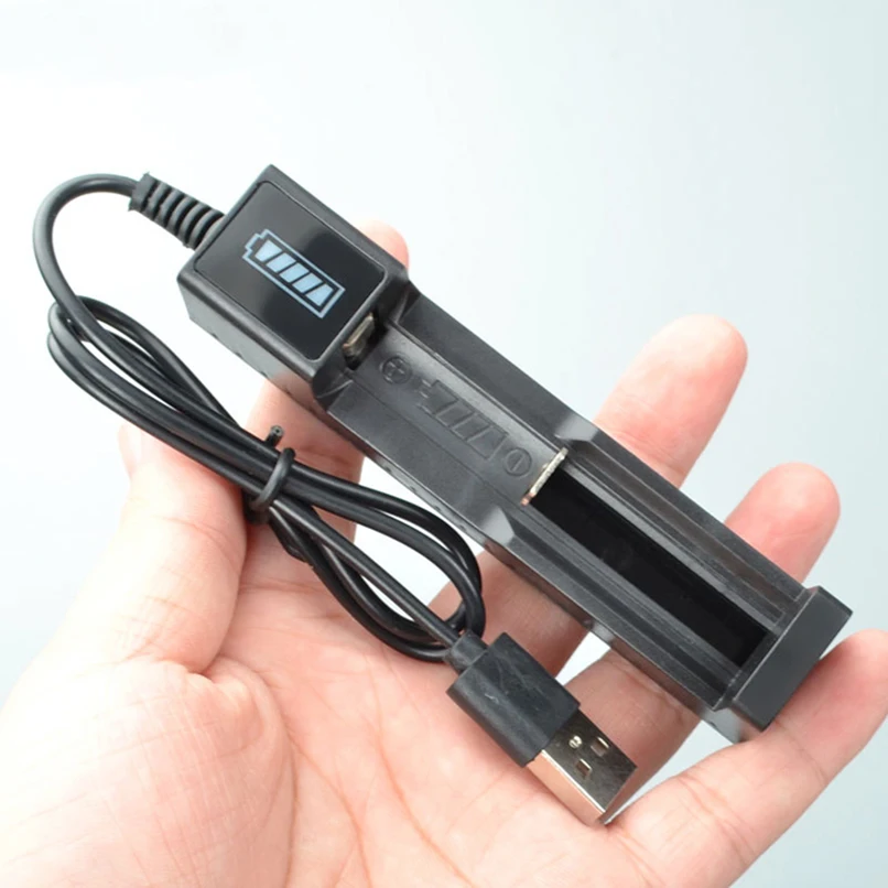 Фото Универсальное интеллектуальное зарядное устройство USB 18650, зарядное устройство для литиевой батареи 26650 3,7 в 4,2 в, внешний аккумулятор с подсветкой №5