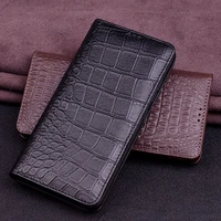 hot luxury genuine leather magnet clasp phone cover case for oppo realme narzo 50a kickstand holster case protective full funda